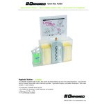 Omnimed 304006 Frosted Acrylic 3-Compartment Hygienic Station with Sanitizer Section