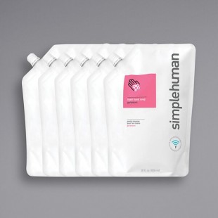 simplehuman CT1081 28 fl. oz. Geranium Scented Foam Hand Soap Refill Pouch - 6/Case simplehuman CT1081 28 fl. oz. Geranium Scented Foam Hand Soap Refill Pouch - 6/Case