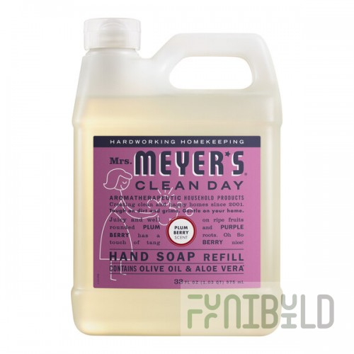 Mrs. Meyer's Clean Day 394951 33 oz. Plum Berry Scented Hand Soap Refill - 6/Case
