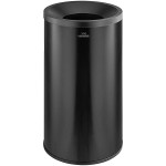Lancaster Table & Seating 30 Gallon Black Powder-Coated Metal Round Decorative Trash Can Lancaster Table & Seating 30 Gallon Black Powder-Coated Metal Round Decorative Trash Can