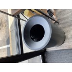 Lancaster Table & Seating 30 Gallon Black Powder-Coated Metal Round Decorative Trash Can Lancaster Table & Seating 30 Gallon Black Powder-Coated Metal Round Decorative Trash Can