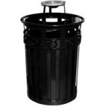 Witt Industries M3601-FTL-BK Black Steel Flat Top Lid for Oakley Series 36 Gallon Outdoor Decorative Trash Can Witt Industries M3601-FTL-BK Black Steel Flat Top Lid for Oakley Series 36 Gallon Outdoor Decorative Trash Can