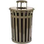 Witt Industries M3601-FTL-BK Black Steel Flat Top Lid for Oakley Series 36 Gallon Outdoor Decorative Trash Can Witt Industries M3601-FTL-BK Black Steel Flat Top Lid for Oakley Series 36 Gallon Outdoor Decorative Trash Can