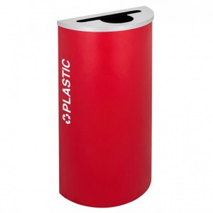 Ex-Cell Kaiser RC-KDHR-PL RBX Kaleidoscope Collection Ruby Texture 8 Gallon Customizable Half-Round Plastic Receptacle Ex-Cell Kaiser RC-KDHR-PL RBX Kaleidoscope Collection Ruby Texture 8 Gallon Customizable Half-Round Plastic Receptacle