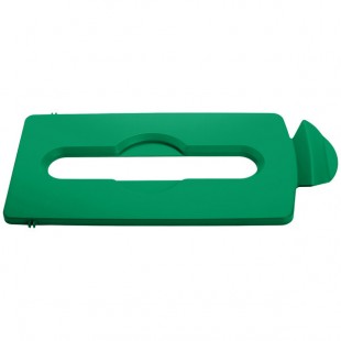 Rubbermaid® 2007886 Slim Jim Recycling Green Rectangular Hinged Paper Lid Insert