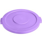 Carlisle 84102189 Bronco 20 Gallon Purple Flat Round Trash Can Lid