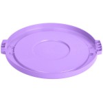 Carlisle 84102189 Bronco 20 Gallon Purple Flat Round Trash Can Lid