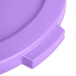 Carlisle 84102189 Bronco 20 Gallon Purple Flat Round Trash Can Lid