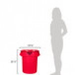 Rubbermaid® BRUTE 20 Gallon Red Round Trash Can and Lid Rubbermaid® BRUTE 20 Gallon Red Round Trash Can and Lid