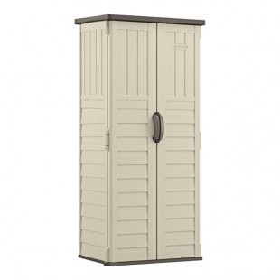 Suncast 22 cu. ft. Vanilla Vertical Storage Shed BMS1250