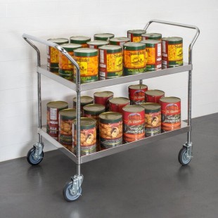 Regency Stainless Steel Two Shelf Utility Cart - 24
