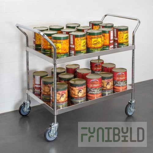 Regency Stainless Steel Two Shelf Utility Cart - 24