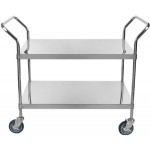 Regency Stainless Steel Two Shelf Utility Cart - 24