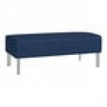 Lesro Luxe Lounge Series Patriot Plus Imperial Blue Vinyl 2-Seat Bench with Steel Legs Lesro Luxe Lounge Series Patriot Plus Imperial Blue Vinyl 2-Seat Bench with Steel Legs