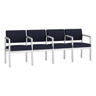Lesro Lenox Steel Open House Navy Fabric 4-Seat Sofa with Center Arms Lesro Lenox Steel Open House Navy Fabric 4-Seat Sofa with Center Arms