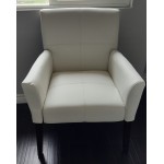 Flash Furniture BT-353-BK-LEA-GG Black Leather Executive Side / Reception Chair with Mahogany Legs