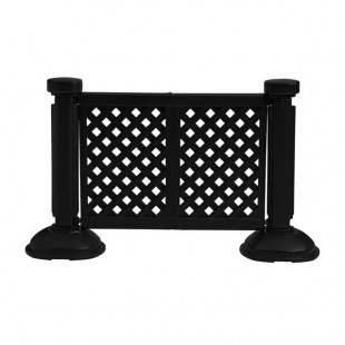 Grosfillex US962117 2 Panel Resin Patio Fence - Black Grosfillex US962117 2 Panel Resin Patio Fence - Black