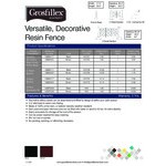 Grosfillex US962117 2 Panel Resin Patio Fence - Black