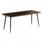 Lancaster Table & Seating Mid-Century Black Chair with Espresso Wood Seat and Backrest - Assembled