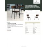 Lancaster Table & Seating Mid-Century Black Chair with Espresso Wood Seat and Backrest - Assembled