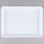Fineline Flairware 215-WH 15 oz. White Plastic Oval Bowl / Serving Boat - 300/Case Fineline Flairware 215-WH 15 oz. White Plastic Oval Bowl / Serving Boat - 300/Case