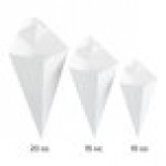 Carnival King 10 oz. White Square Cardboard Fry Cone - 500/Case
