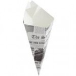 Carnival King 10 oz. White Square Cardboard Fry Cone - 500/Case