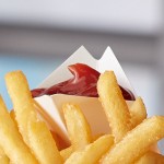 Carnival King 10 oz. White Square Cardboard Fry Cone - 500/Case