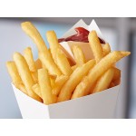 Carnival King 10 oz. White Square Cardboard Fry Cone - 500/Case