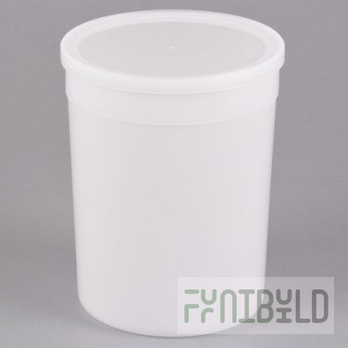 128 oz. Translucent Round Deli Container and Lid Combo Pack - 5/Pack