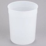 128 oz. Translucent Round Deli Container and Lid Combo Pack - 5/Pack