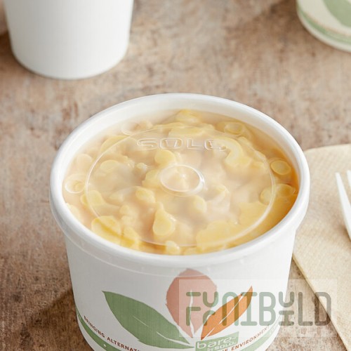 Solo Clear Vented Food Cup Lid 16 oz. - 1,000/Case