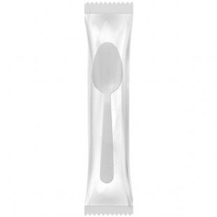 Fineline ReForm Individually Wrapped White Plastic Spoon - 1,000/Case Fineline ReForm Individually Wrapped White Plastic Spoon - 1,000/Case