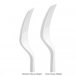 Choice White Extra Heavy Weight Wrapped Polystyrene Plastic Cutlery Pack with Napkin - 500/Case Choice White Extra Heavy Weight Wrapped Polystyrene Plastic Cutlery Pack with Napkin - 500/Case