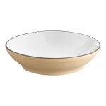 Acopa Embers 48 oz. Harvest Tan Matte Stoneware Pasta Bowl - Sample Acopa Embers 48 oz. Harvest Tan Matte Stoneware Pasta Bowl - Sample