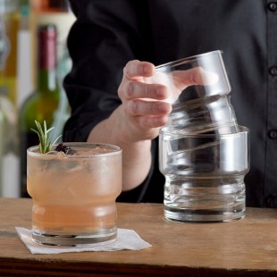 Libbey Newton 12 oz. Stackable Rocks / Double Old Fashioned Glass - Sample