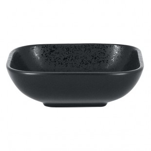RAK Porcelain Karbon 5.6 oz. Black Square Porcelain Serving Dish - 24/Case RAK Porcelain Karbon 5.6 oz. Black Square Porcelain Serving Dish - 24/Case