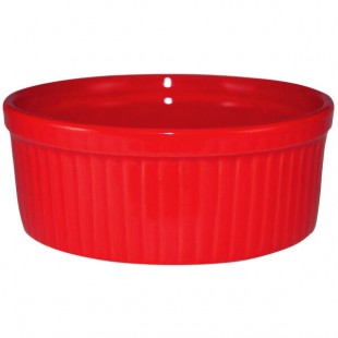 International Tableware Cancun 6 oz. Crimson Red Stoneware Fluted Souffle / Ramekin - 36/Case International Tableware Cancun 6 oz. Crimson Red Stoneware Fluted Souffle / Ramekin - 36/Case