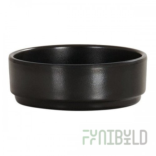 Cal-Mil Hudson 2 oz. Black Straight Sided Melamine Ramekin - 12/Case