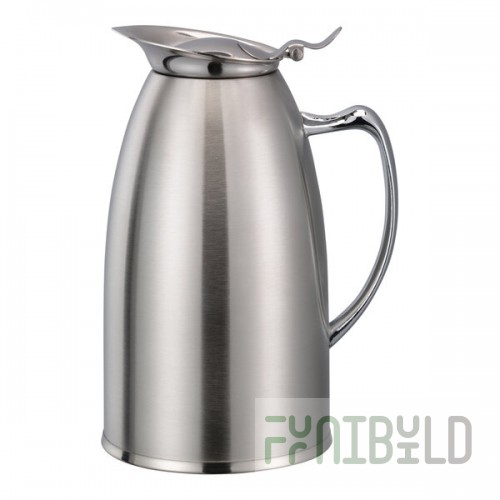 Service Ideas 20 oz. Satin Finish Stainless Steel Foam-Insulated Pitcher with Lid WP6SA