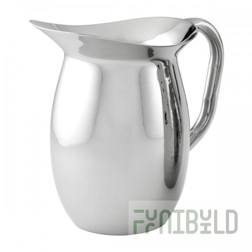 American Metalcraft 64 oz. Stainless Steel Mirror Finish Double-Walled Bell Pitcher DWP64 - 6/Case