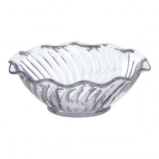 Dinex Turnbury 5 oz. Clear Plastic Tulip Swirl Berry Bowl - 96/Case Dinex Turnbury 5 oz. Clear Plastic Tulip Swirl Berry Bowl - 96/Case