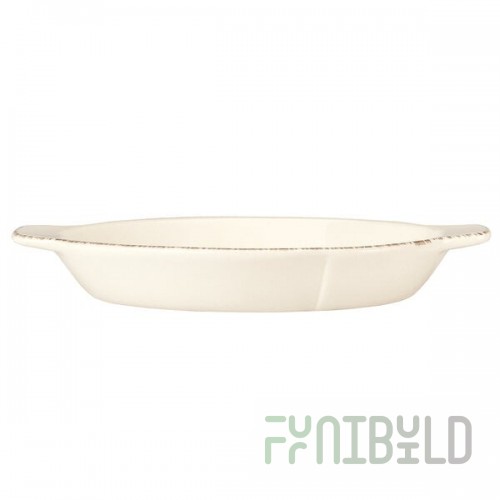 Libbey Farmhouse 13 oz. Oval Cream Porcelain Skillet - 24/Case