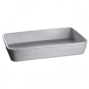 TableCraft CW20200N 15 Qt. Natural Cast Aluminum Extra Large Rectangular Casserole Dish