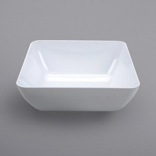 GET CS-4480-W Midtown 14 Qt. White Glazed White Square Deep Melamine Bowl - 3/Case GET CS-4480-W Midtown 14 Qt. White Glazed White Square Deep Melamine Bowl - 3/Case