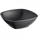 GET B-480-BK Nara 36 oz. Black Matte Round Melamine Bowl with Lid - 12/Case