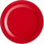 Acopa Foundations 8 oz. Red Wide Rim Melamine Salad Bowl - 12/Pack