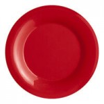 Acopa Foundations 8 oz. Red Wide Rim Melamine Salad Bowl - 12/Pack