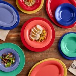 Acopa Foundations 8 oz. Red Wide Rim Melamine Salad Bowl - 12/Pack