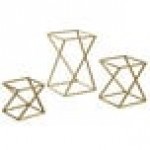 Front of the House Twist 3-Piece Matte Brass Stainless Steel Riser Set Front of the House Twist 3-Piece Matte Brass Stainless Steel Riser Set